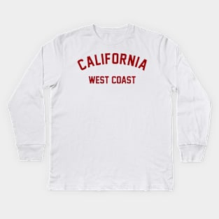 california west coast Kids Long Sleeve T-Shirt